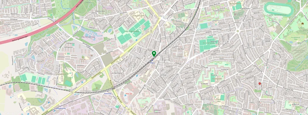 Carte montrant l’emplacement de Viby J