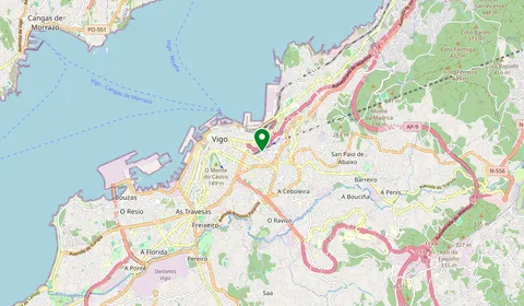Map showing the location of Vigo Urzáiz