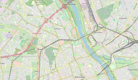 Kaart met de locatie van Warszawa Gdańska