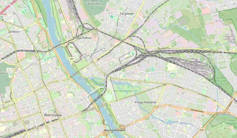 Kaart met de locatie van Warszawa-Wschodnia