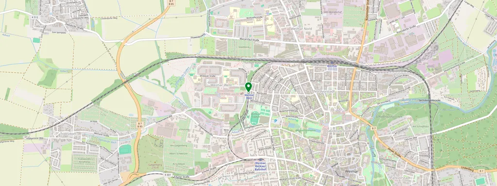 Mappa che mostra la posizione di Weimar West