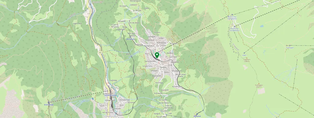 Carte montrant l’emplacement de Wengen