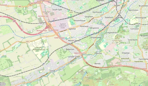 Carte montrant l’emplacement de Wester Hailes