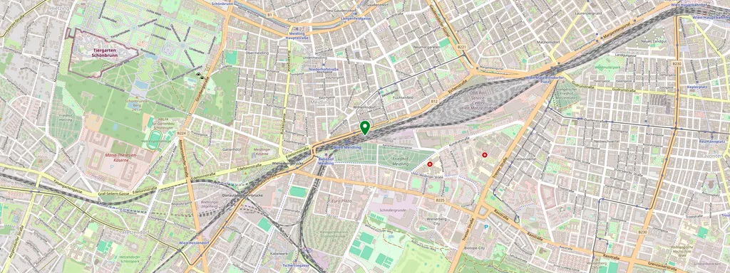 Carte montrant l’emplacement de Wien Meidling