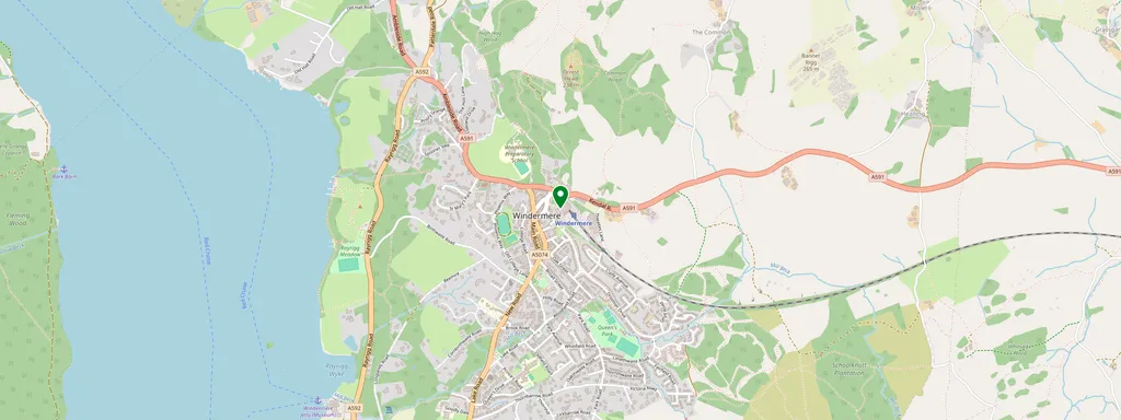 Map showing the location of Windermere