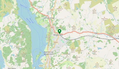Map showing the location of Windermere