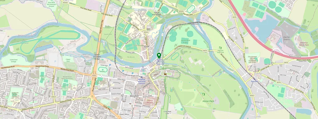 Carte montrant l’emplacement de Windsor & Eton Riverside
