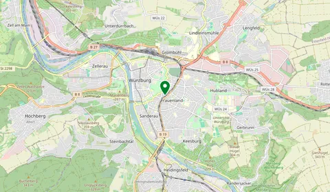 Mappa che mostra la posizione di Würzburg Süd