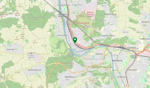 Mappa che mostra la posizione di Würzburg-Zell