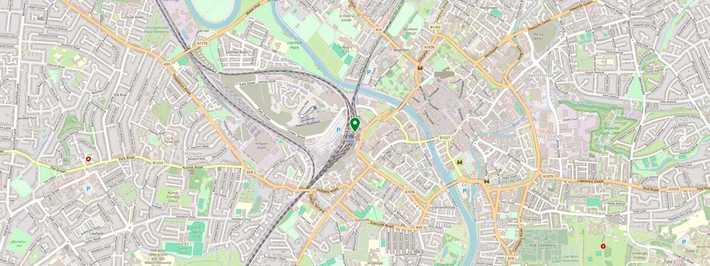 Carte montrant l’emplacement de York