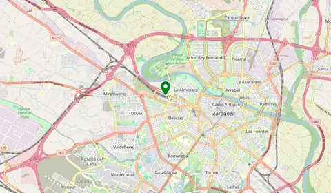 Map showing the location of Zaragoza Delicias