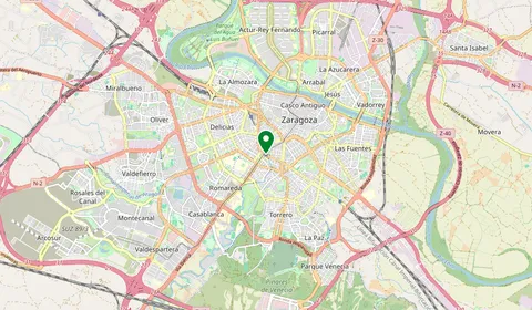 Map showing the location of Zaragoza Goya
