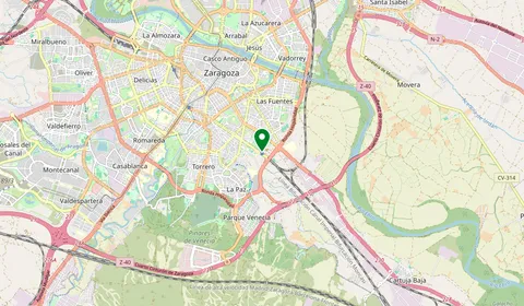 Map showing the location of Zaragoza Miraflores