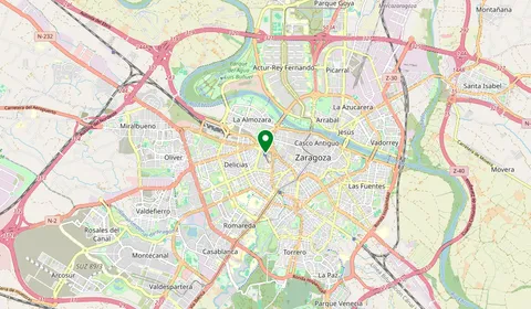 Map showing the location of Zaragoza Portillo