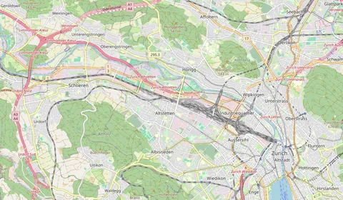 Mappa che mostra la posizione di Zürich Altstetten