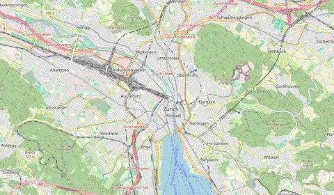 Mappa che mostra la posizione di Zürich HB