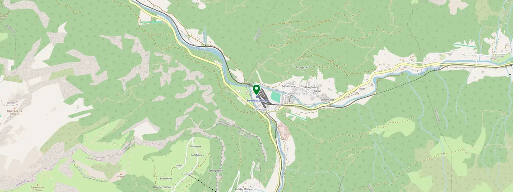 Carte montrant l’emplacement de Zweilütschinen