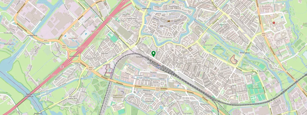 Map showing the location of Zwolle
